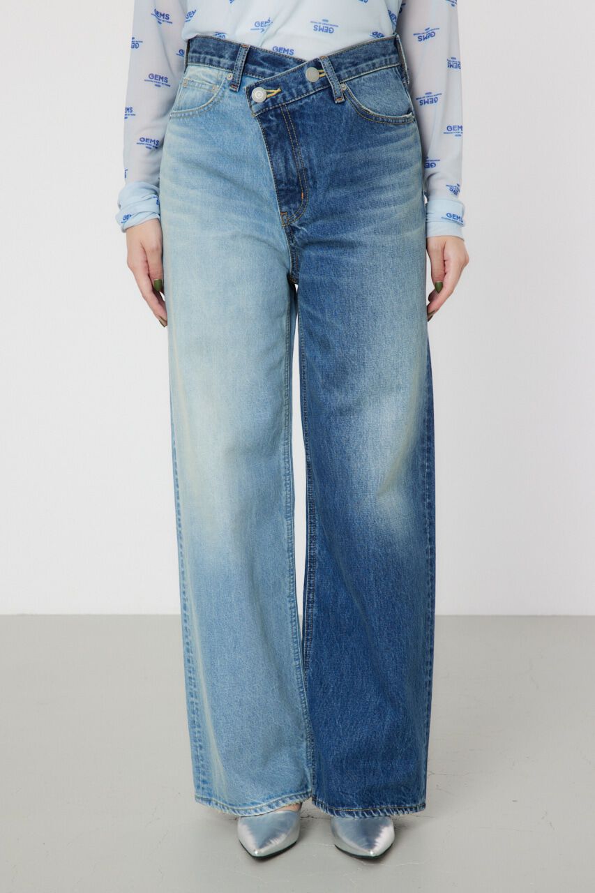 RODEO CROWNS「アシンメトリーDENIM PT」|デニム|