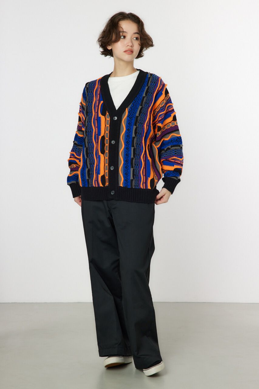 RODEO CROWNS「3Dマルチカラーニットカーディガン」|カーディガン|