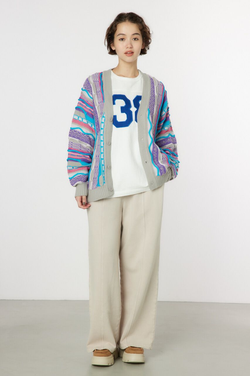RODEO CROWNS「3Dマルチカラーニットカーディガン」|カーディガン|