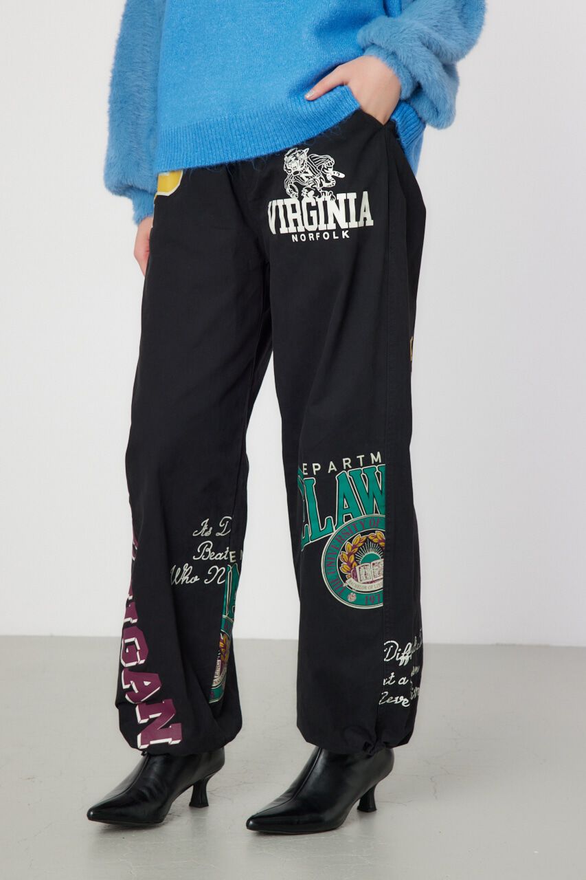 RODEO CROWNS「College Print パンツ」|その他|BLK