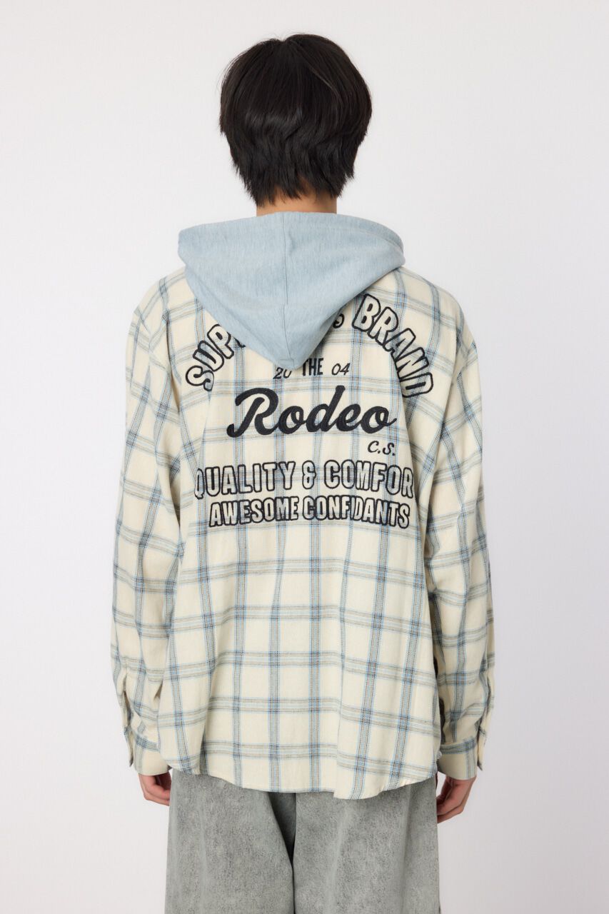 RODEO CROWNS「フーデッドチェックシャツ」|シャツ・ブラウス|