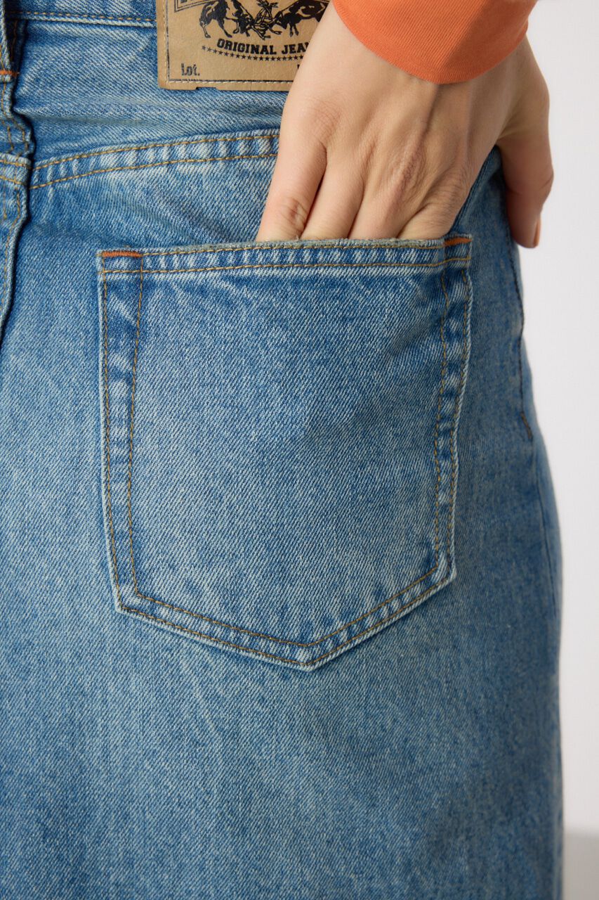 RODEO CROWNS「スリットデニムマキシスカート」|スカート|