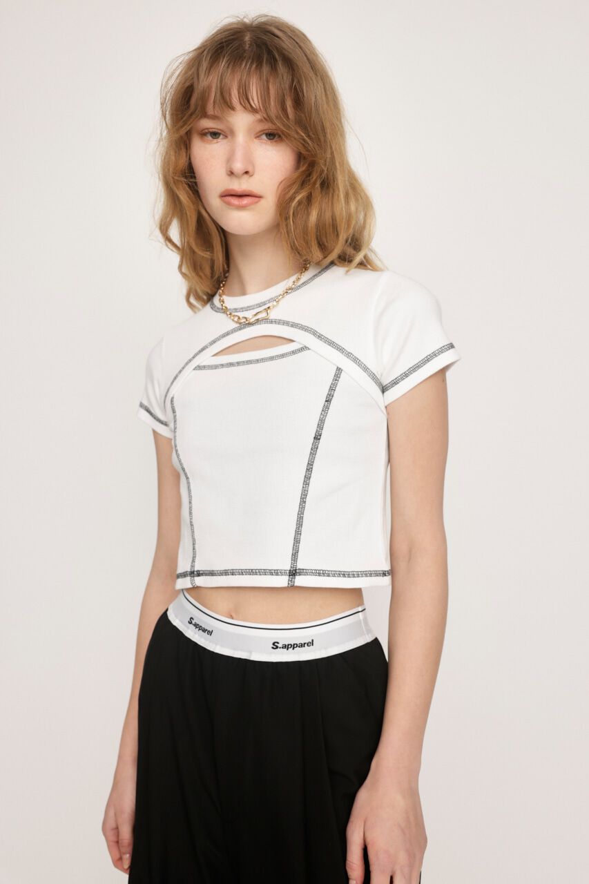 SLY「BI COLOR STITCH トップス」|Tシャツ・カットソー|