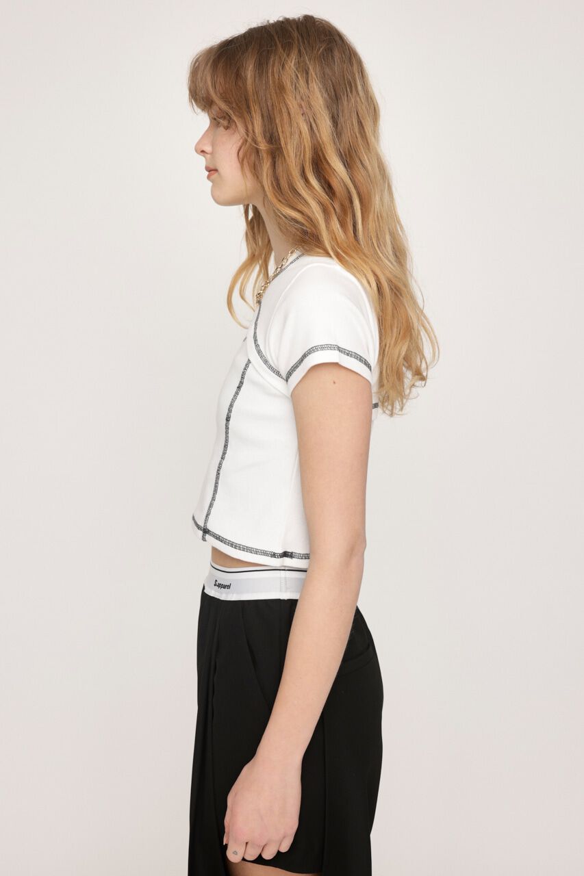 SLY「BI COLOR STITCH トップス」|Tシャツ・カットソー|