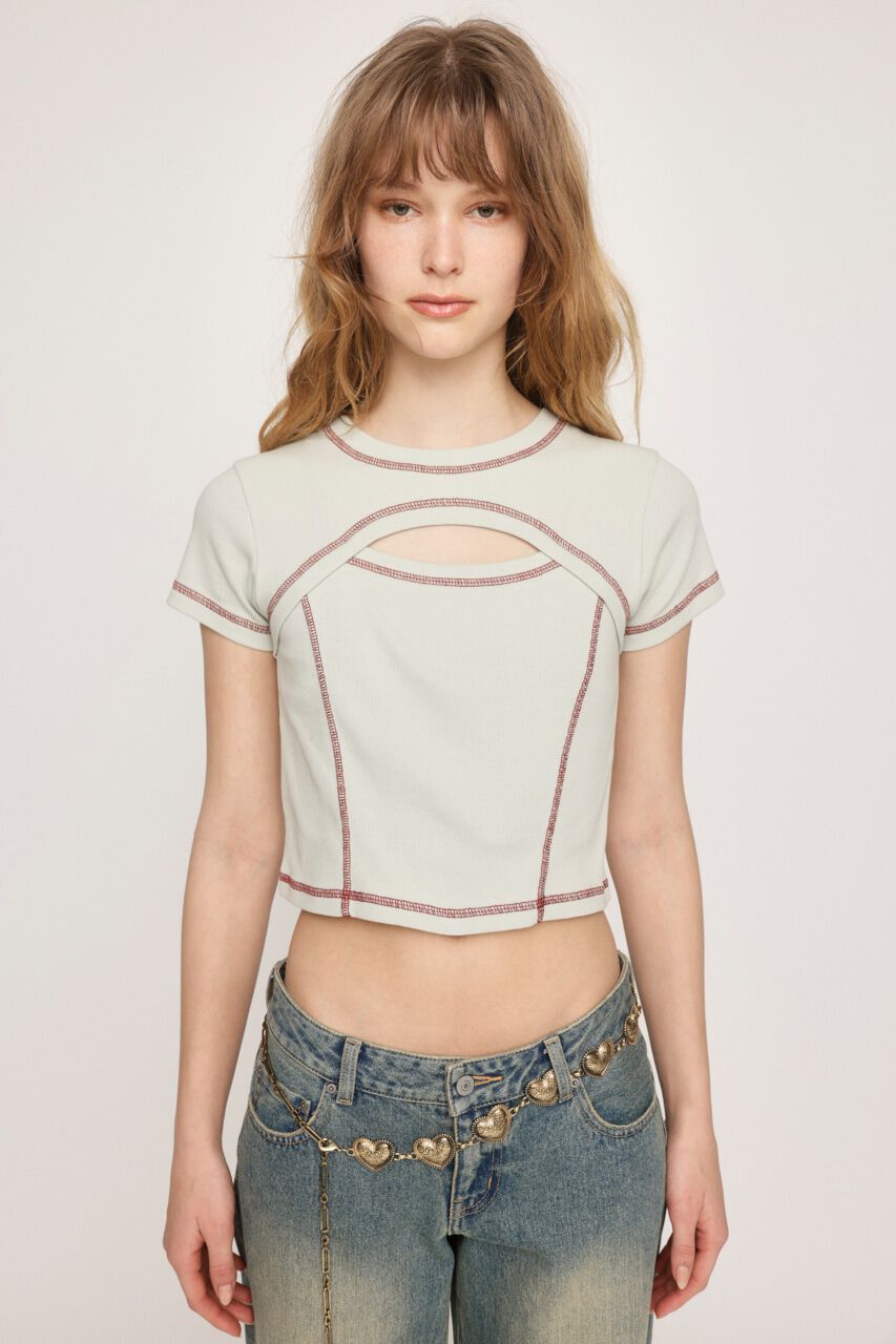 SLY「BI COLOR STITCH トップス」|Tシャツ・カットソー|