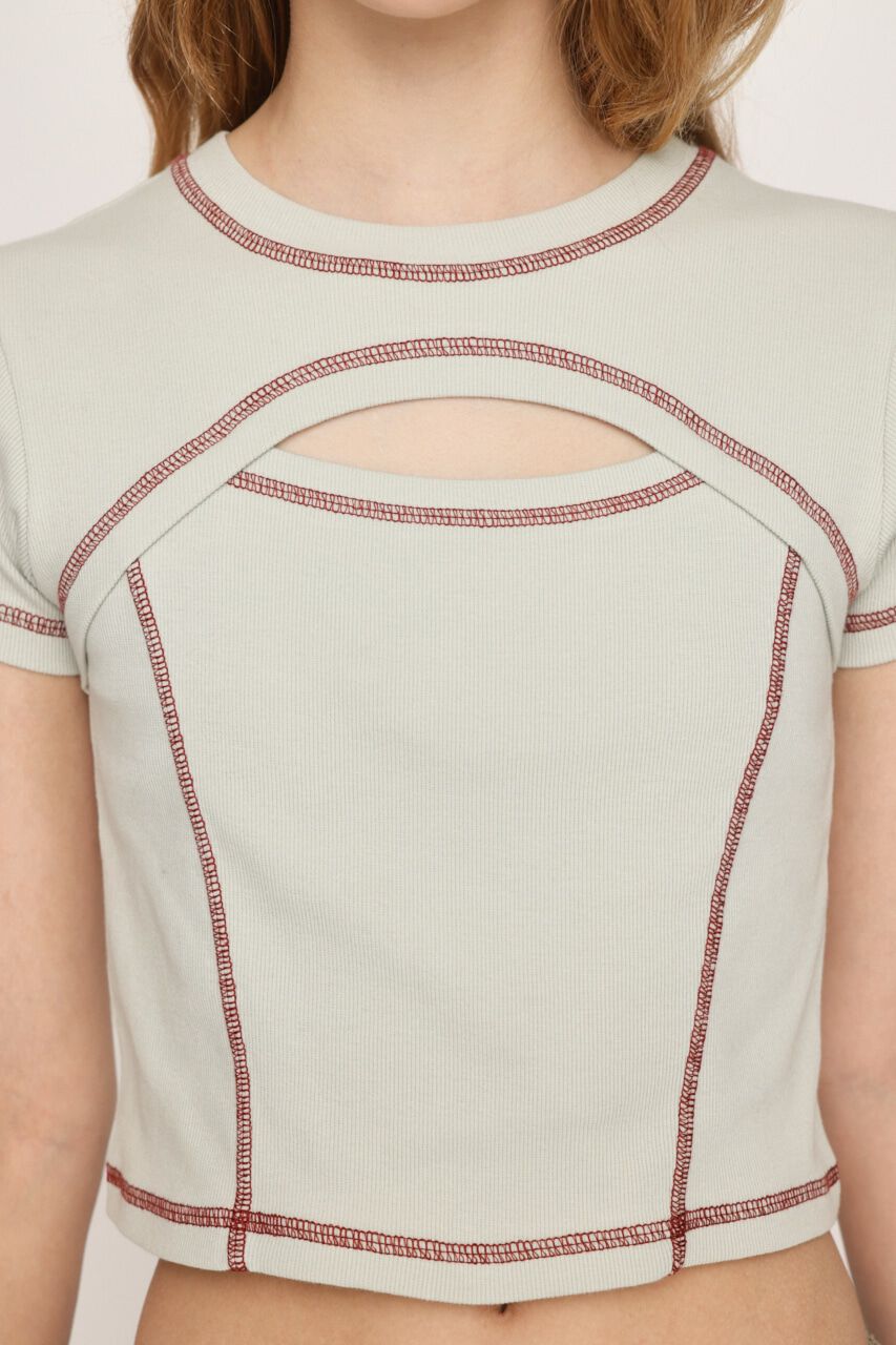 SLY「BI COLOR STITCH トップス」|Tシャツ・カットソー|