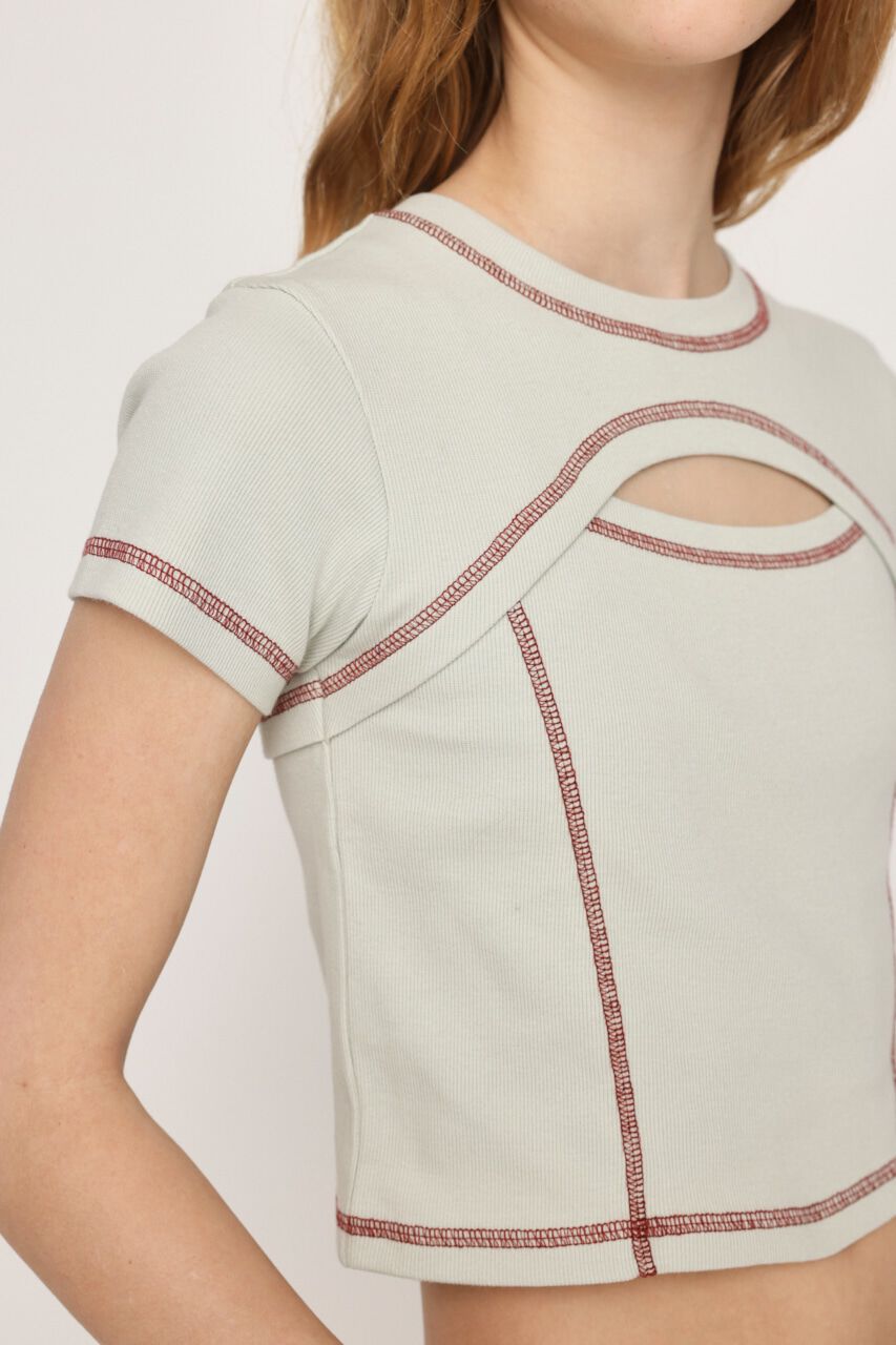SLY「BI COLOR STITCH トップス」|Tシャツ・カットソー|