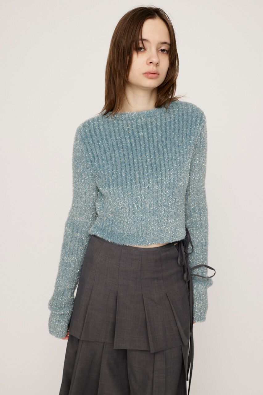 SLY「GLITTER KNIT 2WAY カーディガン」|カーディガン|