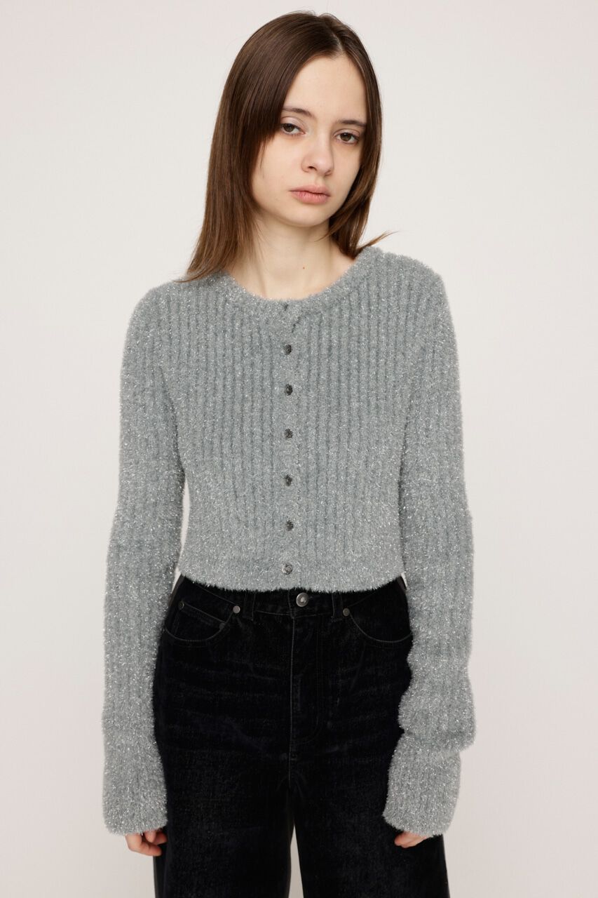 SLY「GLITTER KNIT 2WAY カーディガン」|カーディガン|