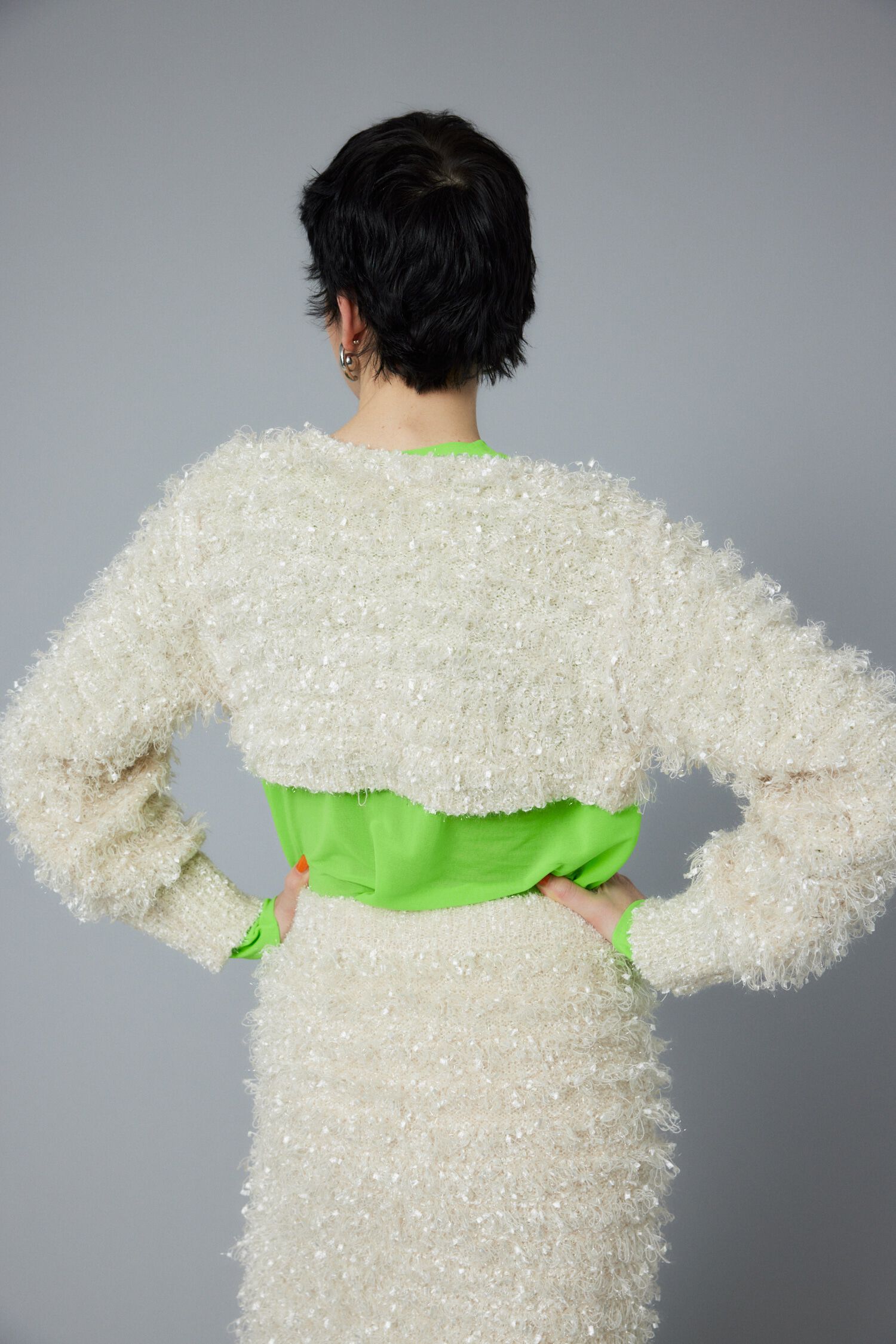 HeRIN.CYE「Loop yarn bolero」|カーディガン|