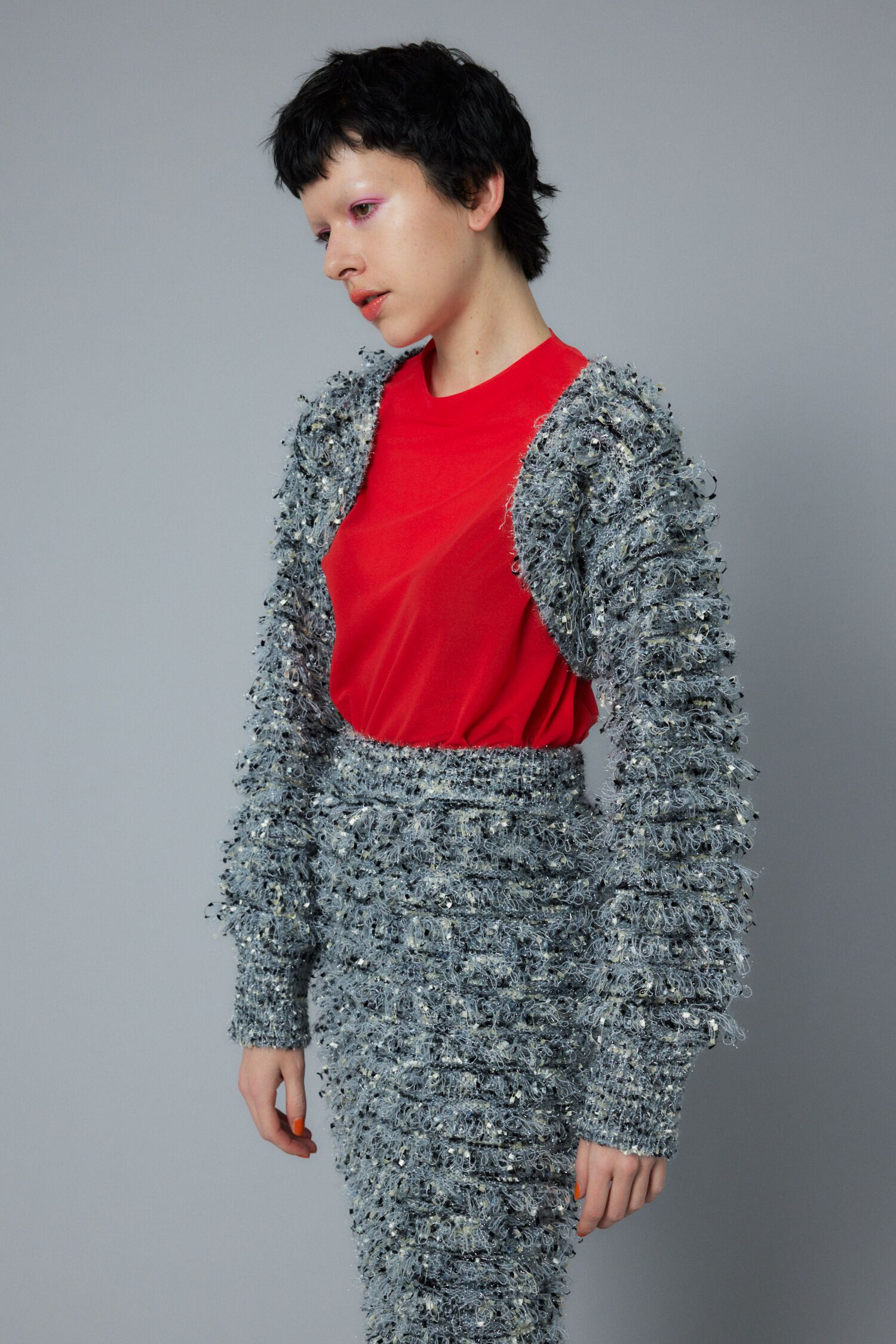 HeRIN.CYE「Loop yarn bolero」|カーディガン|