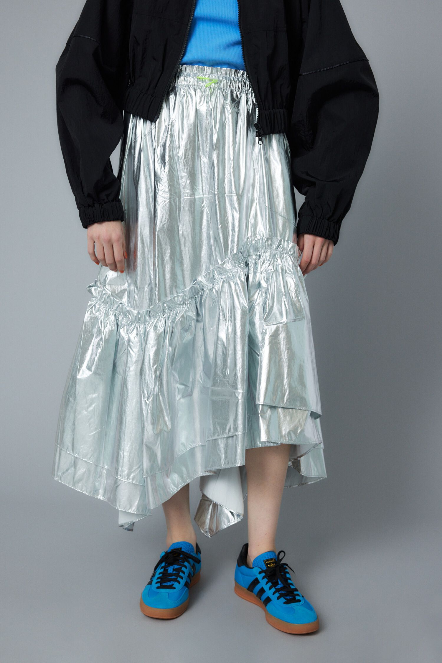 HeRIN.CYE「Metallic long skirt」|スカート|SLV