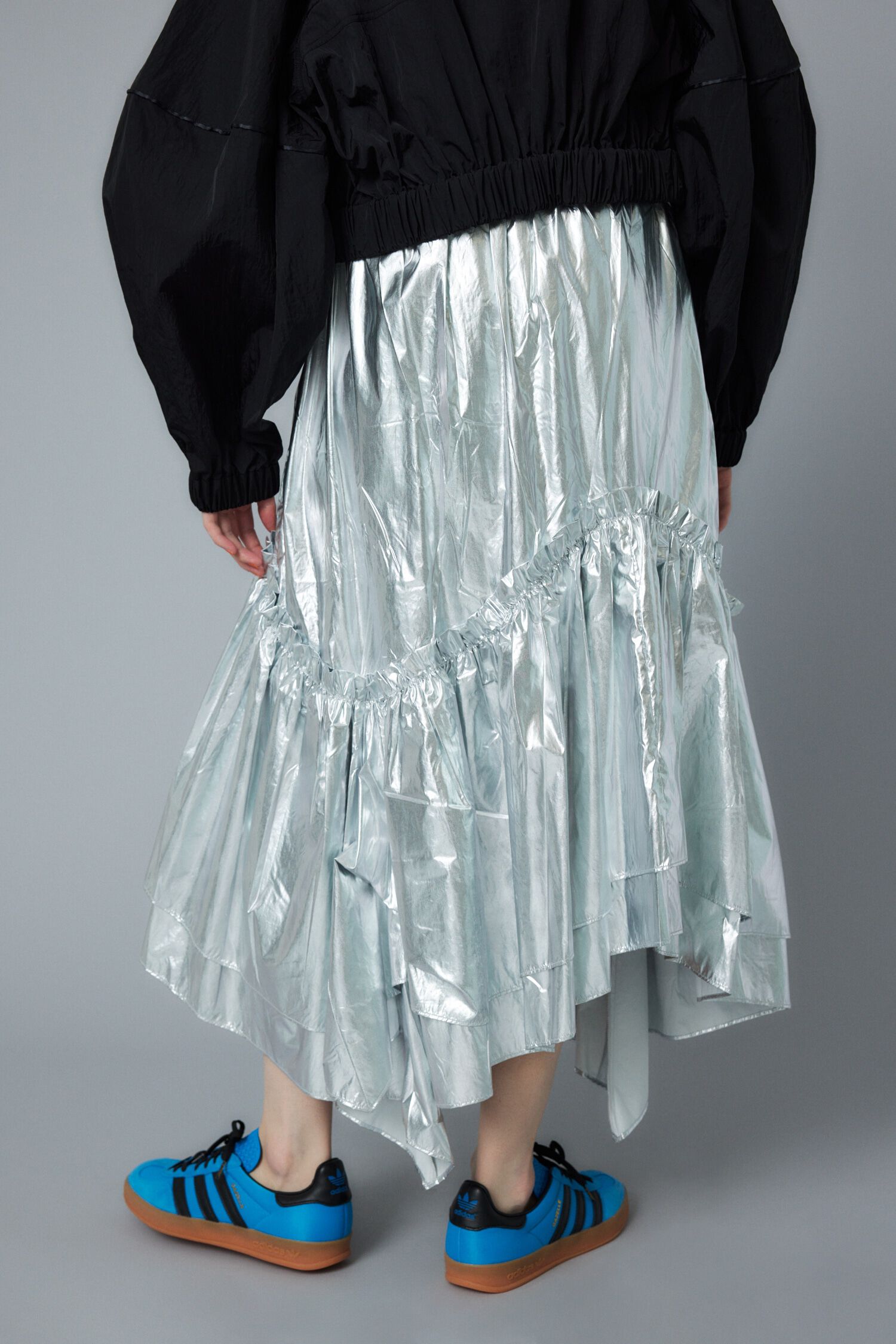 HeRIN.CYE「Metallic long skirt」|スカート|