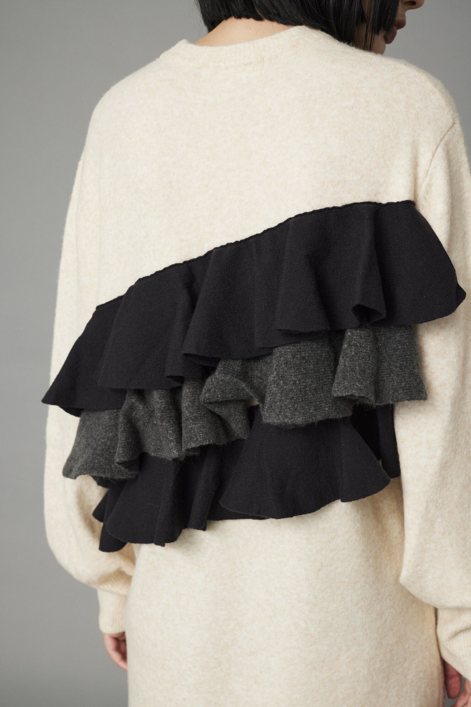 HeRIN.CYE「Frill docked knit dress」|ワンピース|