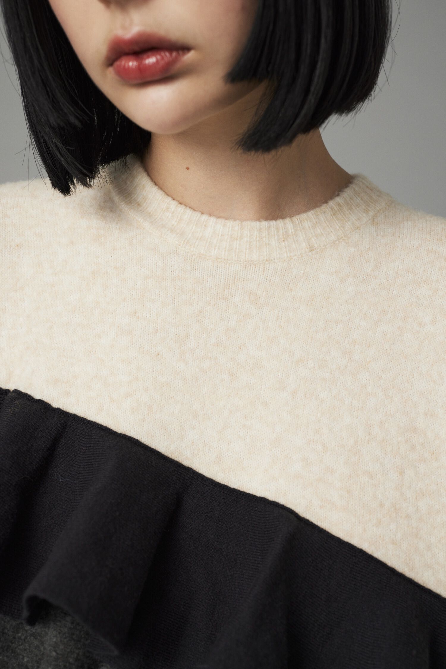 HeRIN.CYE「Frill docked knit dress」|ワンピース|