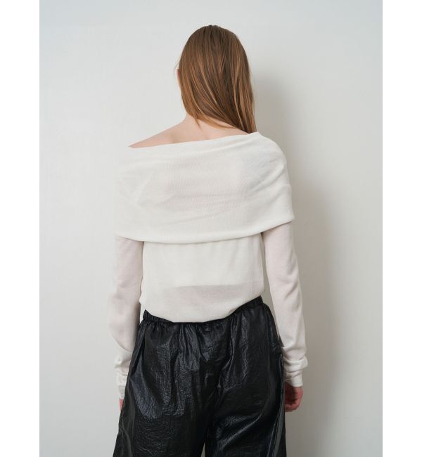 ELENDEEK「SHEER KNIT OFF SHOULDER」|ニット・セーター|