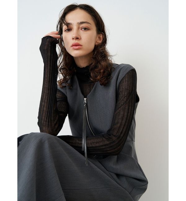 ELENDEEK「CENTER ZIP I-LINE OP」|ワンピース|