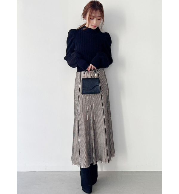 RESEXXY「ニットファブリックフレアスカート【セットアップ着用可能】」|スカート|