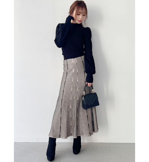 RESEXXY「ニットファブリックフレアスカート【セットアップ着用可能】」|スカート|