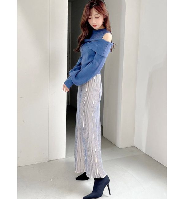 RESEXXY「ニットファブリックフレアスカート【セットアップ着用可能】」|スカート|