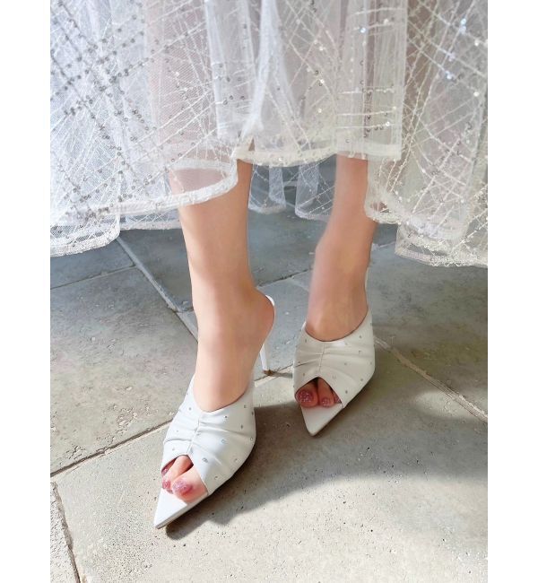 RESEXXY「ギャザーデザインシャイニーサンダル」|サンダル|