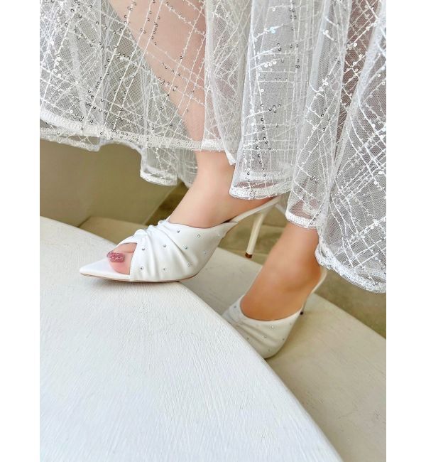 RESEXXY「ギャザーデザインシャイニーサンダル」|サンダル|