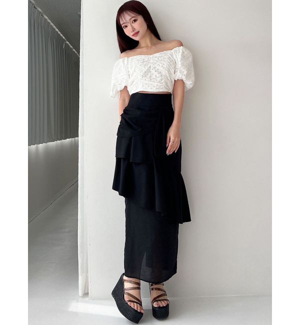 RESEXXY「レイヤードラッフルタイトスカート」|スカート|