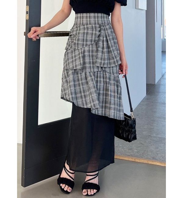 RESEXXY「レイヤードラッフルタイトスカート」|スカート|ミックス