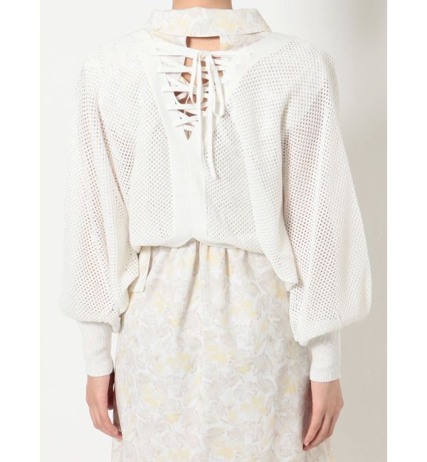 dazzlin「メッシュリボンリラックスカーディガン」|カーディガン|