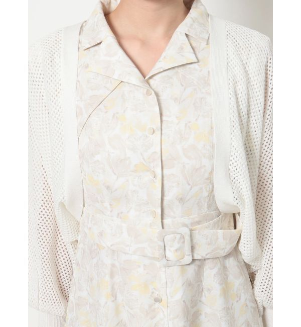 dazzlin「メッシュリボンリラックスカーディガン」|カーディガン|