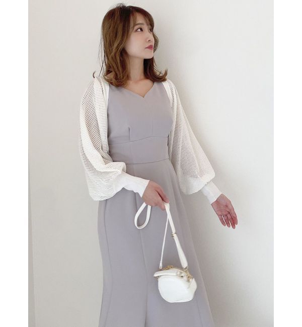 dazzlin「メッシュリボンリラックスカーディガン」|カーディガン|