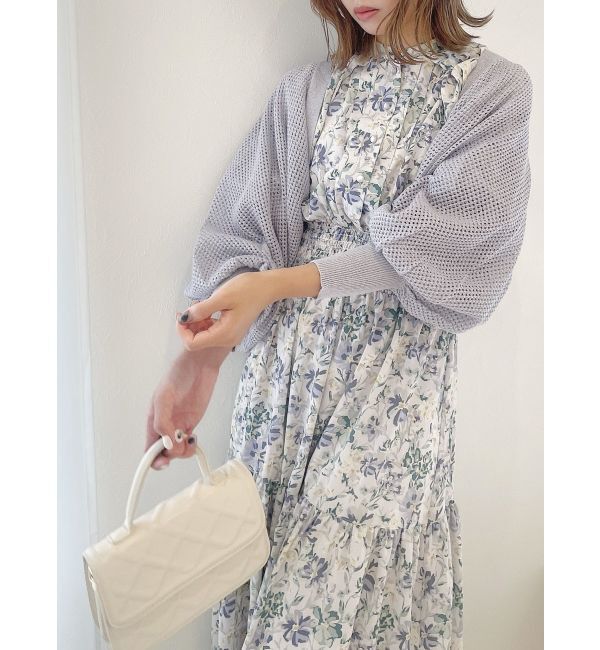 dazzlin「メッシュリボンリラックスカーディガン」|カーディガン|