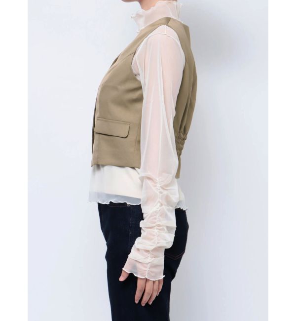 dazzlin「ショートコンパクトベストトップス」|ベスト・ジレ|