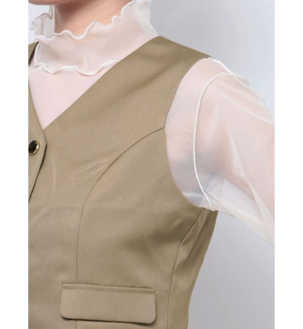 dazzlin「ショートコンパクトベストトップス」|ベスト・ジレ|