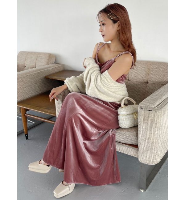 dazzlin「バックレースアップ別珍キャミワンピース」|ワンピース|