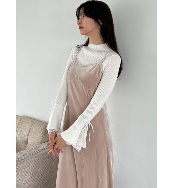 dazzlin「バックレースアップ別珍キャミワンピース」|ワンピース|