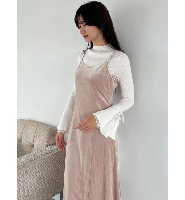 dazzlin「バックレースアップ別珍キャミワンピース」|ワンピース|