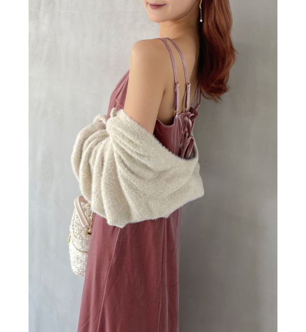 dazzlin「バックレースアップ別珍キャミワンピース」|ワンピース|