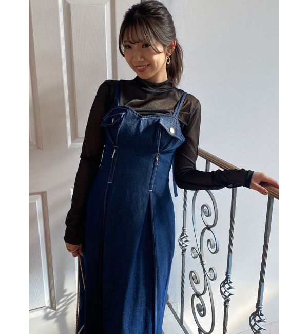 dazzlin「ジップシェイプキャミワンピース」|ワンピース|