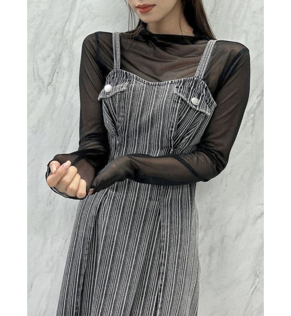 dazzlin「ジップシェイプキャミワンピース」|ワンピース|