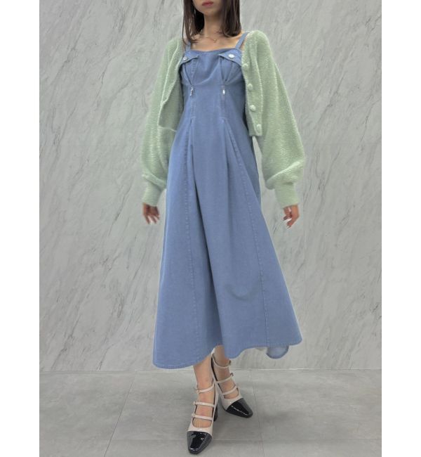 dazzlin「ジップシェイプキャミワンピース」|ワンピース|