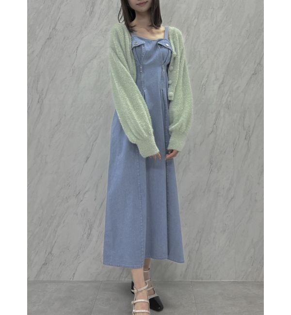 dazzlin「ジップシェイプキャミワンピース」|ワンピース|