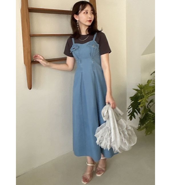 dazzlin「ジップシェイプキャミワンピース」|ワンピース|