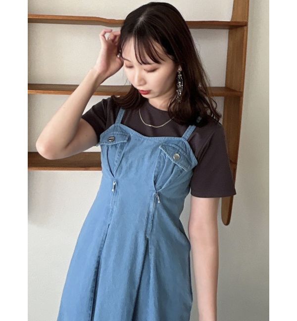 dazzlin「ジップシェイプキャミワンピース」|ワンピース|