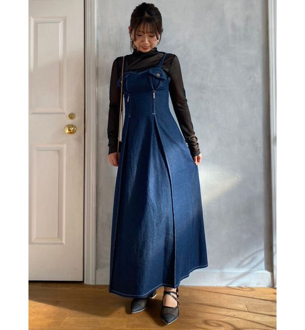 dazzlin「ジップシェイプキャミワンピース」|ワンピース|