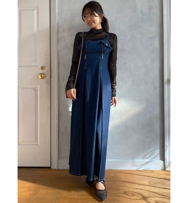 dazzlin「ジップシェイプキャミワンピース」|ワンピース|