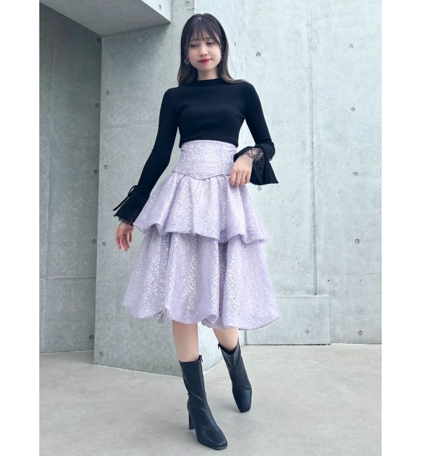 dazzlin「ティアードバルーンミディスカート」|スカート|