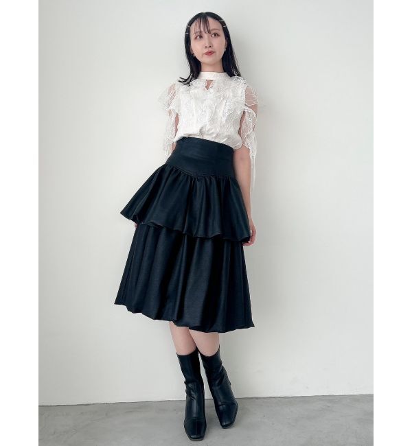 dazzlin「ティアードバルーンミディスカート」|スカート|