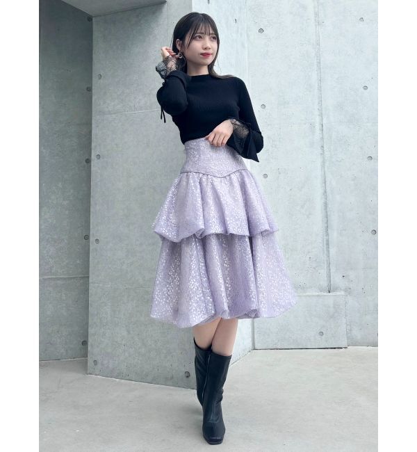 dazzlin「ティアードバルーンミディスカート」|スカート|