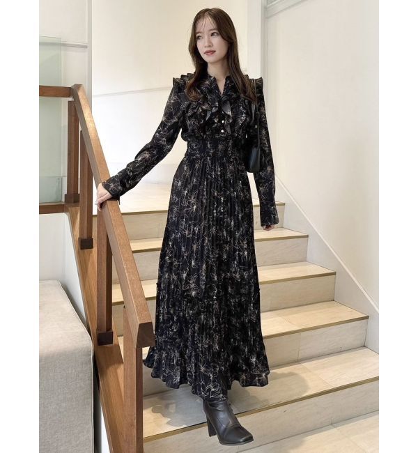 dazzlin「フラワープリーツワンピース」|ワンピース|